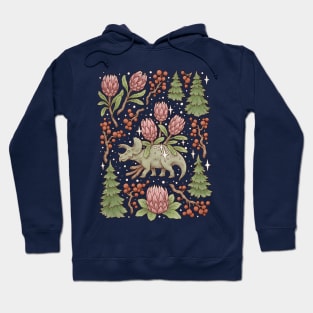 Holiday Triceratops | Christmas Dinosaur Hoodie